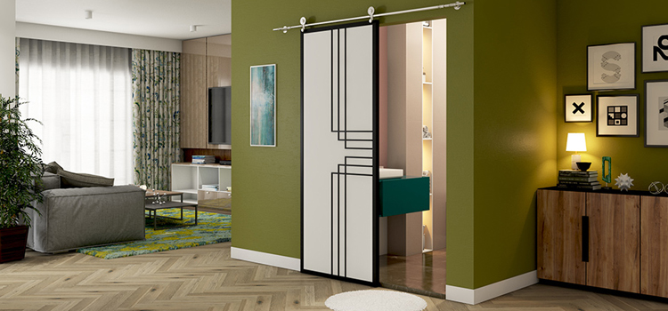 sliding bathroom door installation in Santa Clara